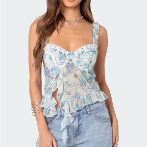 Edikted Cascade Ruffled Bra Top